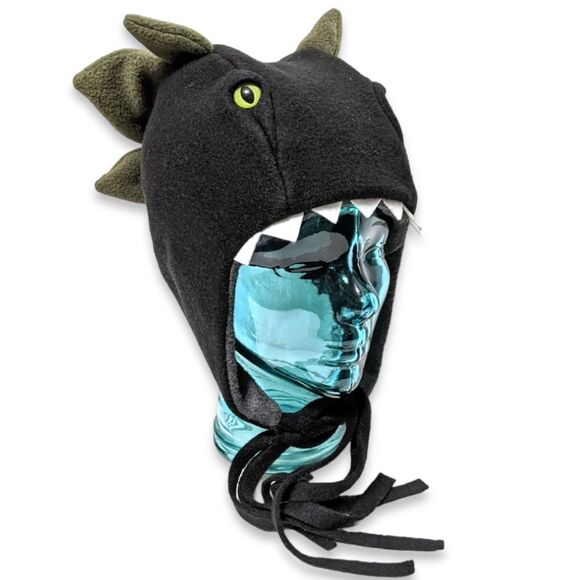 MOONSTONE DESIGNS Handmade Dinosaur Ear Flap Hat - Picture 1 of 6